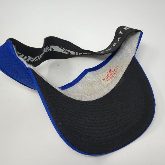 Cannon Logo Golf Sun Visor Cap Blue One Size Stretch Fit Embroidered Headsweats - Picture 7 of 10
